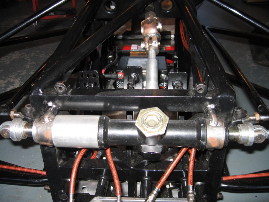 Steering rack and Turbo fitted to fit rotary hillclimb racing car