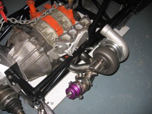 Turbo and Maniford Mounted to Engine