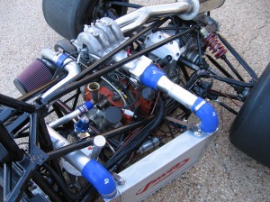 Side view showing Intercooler and Plumbing