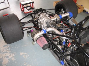 Engine assembled into the chassis 3