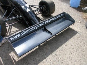 Repaired front wing after crash