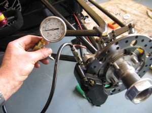 Front Brake calipers testing pressures No1