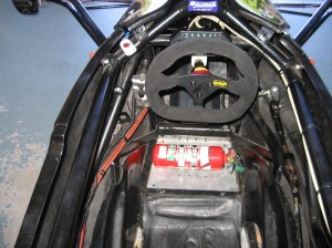 Original position of the fire-extinguisher in cockpit