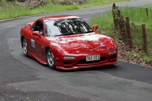 Cameron Hurman in his RX7 at Mt Cotton