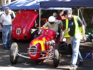 Historic Racing Car in the Pits at Mt Cootha Classic 2010