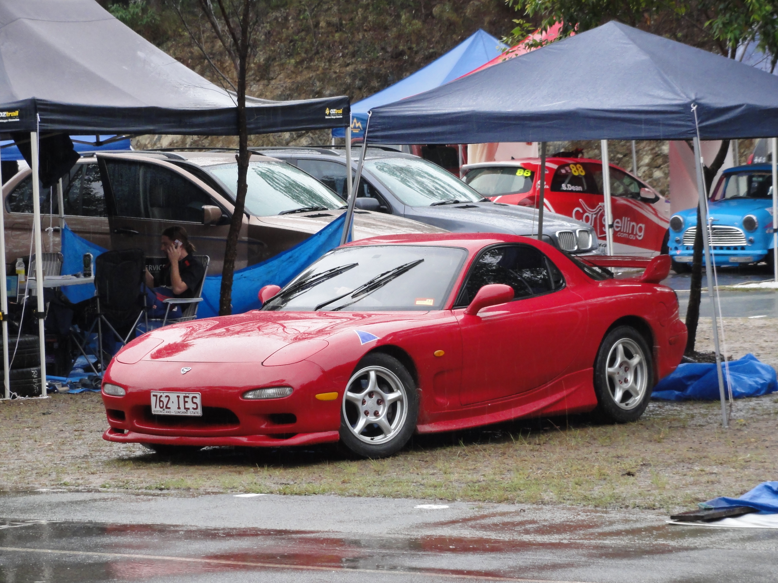 Cameron Hurman's RX7 in the Pits ready for the next run at QHC 2012 Mt Cotton